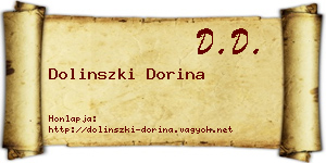 Dolinszki Dorina névjegykártya