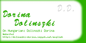 dorina dolinszki business card